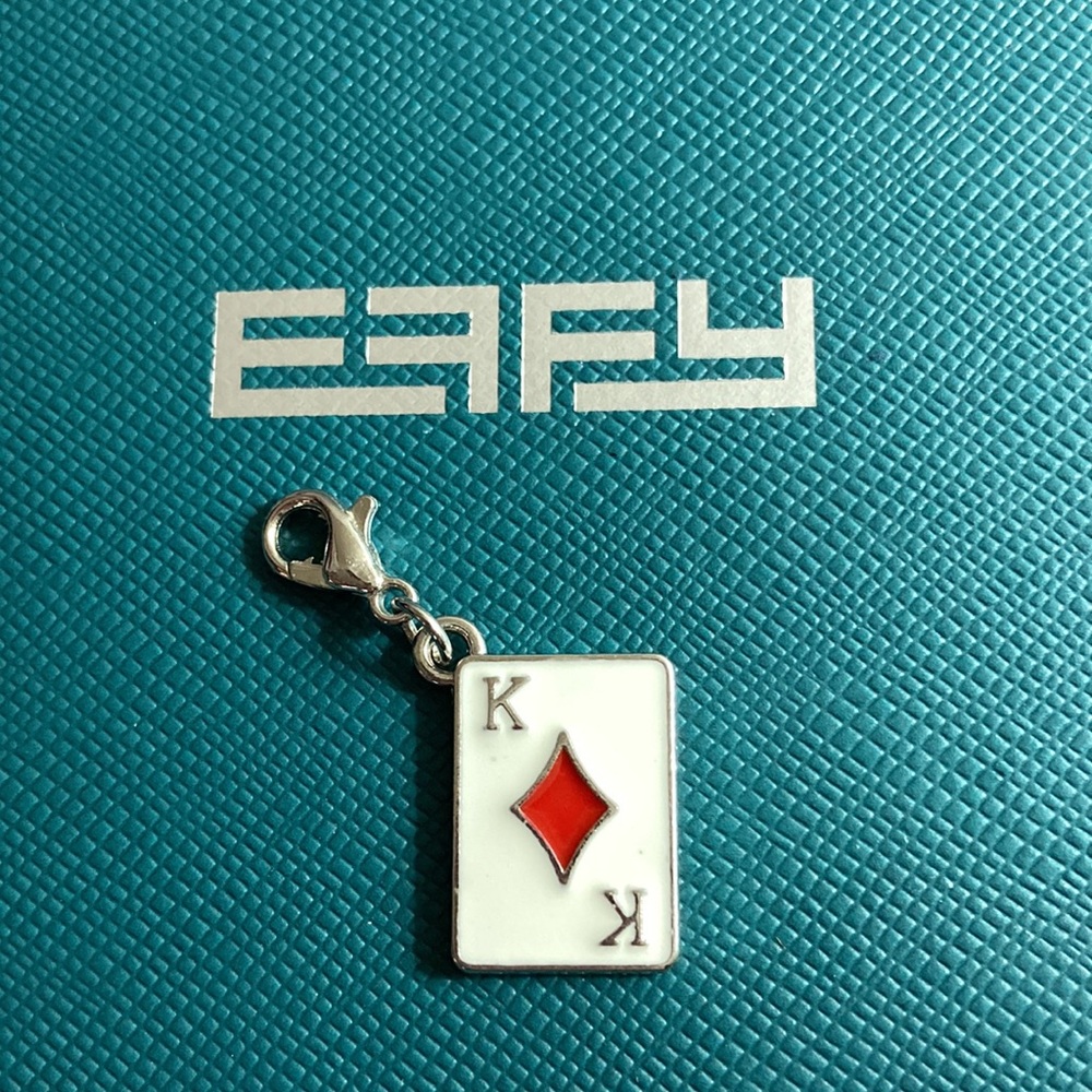 ❤️ NWOT - EFFY King of Diamonds Silvertone Hanging Charm ❤️
